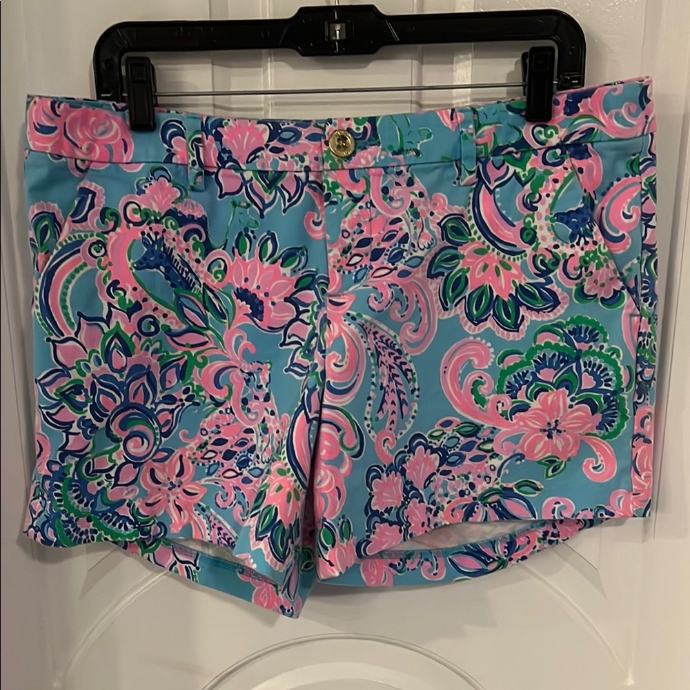 Lilly Pulitzer Callahan Blue Horizon Jungle Sunrise Shorts